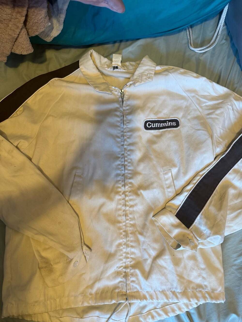 King Louie Cummins Jacket Size Medium Vintage Cream Work